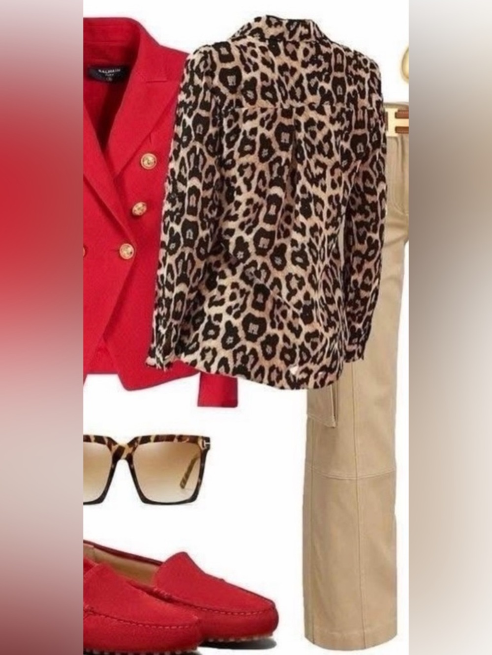 Banana Republic Leopard Print Blouse in Brown and Black
